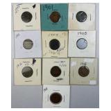 (10) 1899-1909 Indian Head Cents in Flips