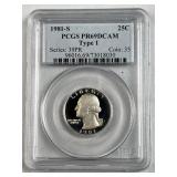 1981-S Washington Quarter Type 1 PCGS PR69DCAM