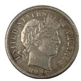 1906-O Barber Dime 90% Silver, Quality