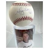 Morgan Ensberg Signed Astros Baseball w/ Provenanc