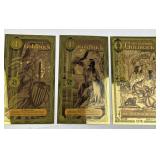 (3) 1 Goldbacks 24K NH UT DC .999