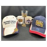 (5) Super Bowl XXXVIII Houston Hats, Mugs & Glass