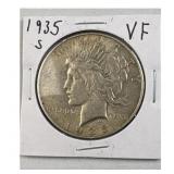 1935-S Peace Silver Dollar, Better Date