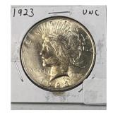 1923 Peace Silver Dollar, US 90% Coin