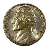 1945-P Jefferson War Nickel 35% Silver