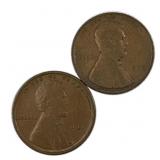 (2) 1909 & 1909 VDB Lincoln Wheat Cents