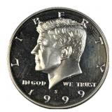 1999-S Kennedy Half Dollar 90% Silver Proof