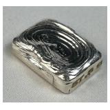 57.8g Silver Bar, Hand Poured Wavy Design .999