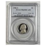 1986-S Jefferson Nickel PCGS PR69DCAM