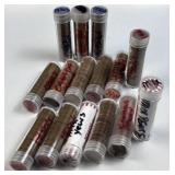 (15) Cent Rolls w/ (7) Wheat Cents + (4) Canada