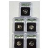 (5) 2001-S ICG Signed State Quarter Proof Set #733