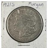 1921-S Morgan Silver Dollar, US $1 Coin, 90%