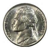 1942 Type 2 BU Silver War Nickel, 5c, 35%