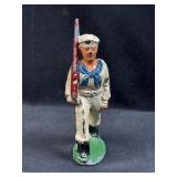 Vintage Lead Sailor Figure, Circa 1930s