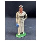 Vintage Lead Female Doctor Figure, Circa 1930s