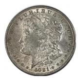 1921 Morgan Silver Dollar, US $1 Coin, AU