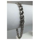 925 Silver Byzantine Chain Weave Bracelet