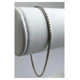 925 Silver Milor Italy Box Link Chain Bracelet