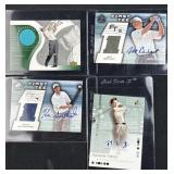 2003-04 (4) Signed Golf & Worn Shirt Cards