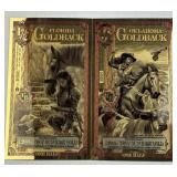 (2) 1/2 Goldbacks 24K, FL & OK .999