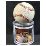 2pc Julio Lugo Signed 2002 Astros Ball & Photo