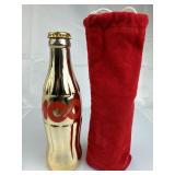 Vtg 1986 Coca-Cola Centennial Gold-Tone Glass Bott