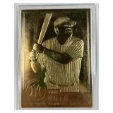 1996 Danbury Mint Babe Ruth Gold Foil Card #30