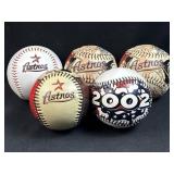 (5) Houston Astros Baseballs, 02 & 04 Opening Day
