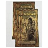 (2) 1/2 Goldbacks 24K, Idaho .999