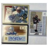 (3) Certified NFL Autograph Card Group
