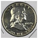 1959 Proof Franklin Silver Half, 50c, 90%