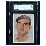 1957 Topps Camilo Pascual #211 SGC 5