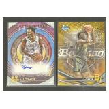 (2) 2022-23 LJ Cryer Auto & Gold /50, Bowman U