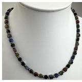 925 Silver Multi-Colored Cube-Shaped Gemstone Bead