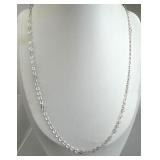 925 Sterling Silver 24" Cable Necklace Chain