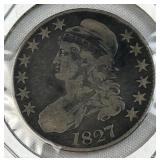 1827 US Capped Bust Half Dollar, Lettered Edge