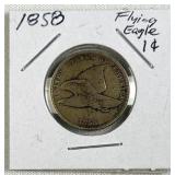 1858 US Flying Eagle Cent, Copper-Nickel Type