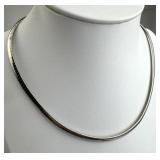 925 Silver Italy 6mm Omega Chain Necklace