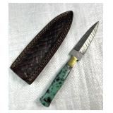 Damascus Steel Fixed Blade Knife w/ Sheath