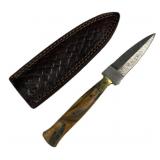 Damascus Steel Fixed Blade Knife w/ Sheath