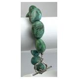 925 Silver and Turquoise Toggle Bracelet, 7ï¿½"
