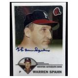 2003 Warren Spahn Signed Topps Retired