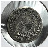 1829 US Capped Bust Silver Half Dime, First Year