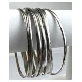(10) Vintage Silverplate Bangle Bracelets
