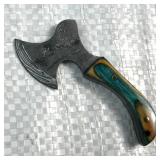 Damascus Steel Fixed Mini Knife w/ Sheath