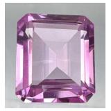 16.35 Carat Pink Sapphire, Emerald Cut