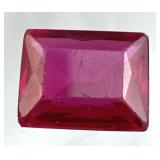 4 Carat Ruby Gemstone, Emerald Cut