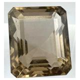 Huge 39.5 Carat Smoky Quartz, Emerald Cut
