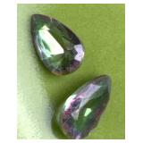(2) 0.35 ct Total Pear-Cut Mystic Topaz Gemstones