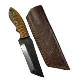 Handmade Steel Fixed Blade Knife w/ Sheath